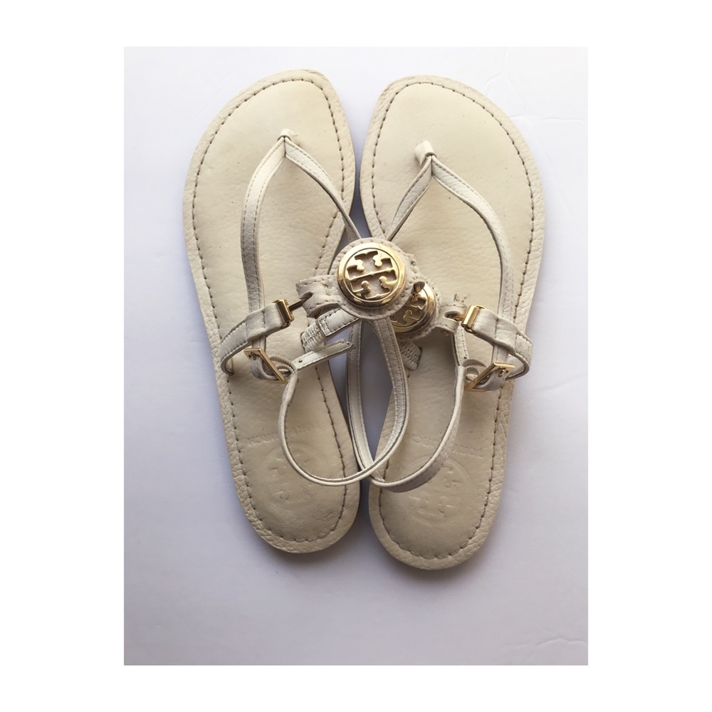 ‼️Tory Burch Creme-White Sandals